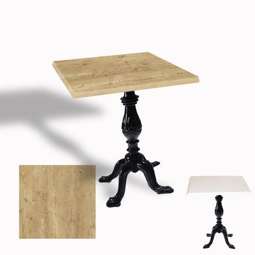 Dockers Çipa 1001 Döküm Ayak Kare Masa 70x70 cm - (Werzalit, Wermodin ve Allzalit Tabla) - Avalone Pine