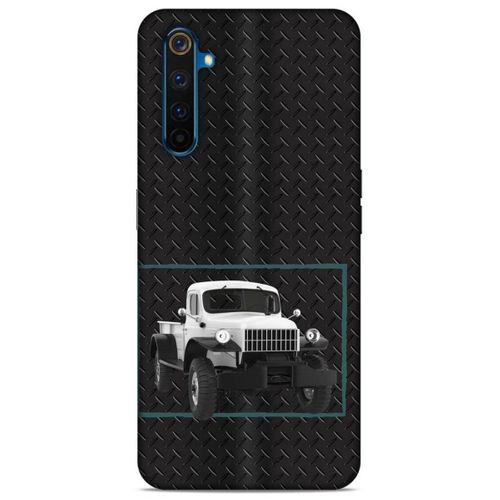Lopard Oppo Realme 6 Pro Uyumlu Kılıf PickUpX (13) Silikon Kap Siyah Beyaz