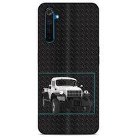 Lopard Oppo Realme 6 Pro Uyumlu Kılıf PickUpX (13) Silikon Kap Siyah Beyaz