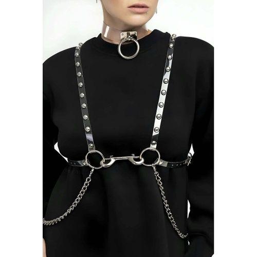 Şık - Şeffaf Kemer Ve Choker Takım - Brf826
