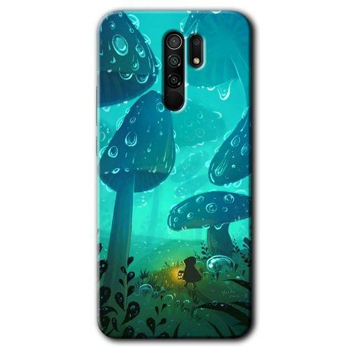 Xiaomi Redmi 9 Kılıf Baskılı Kapak - Silhoutte Dropss + 5D Tam Kaplayan Cam