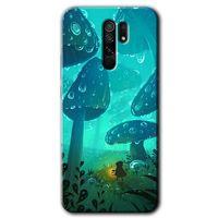 Xiaomi Redmi 9 Kılıf Baskılı Kapak - Silhoutte Dropss + 5D Tam Kaplayan Cam