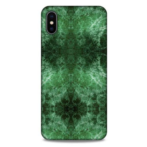Mermer Desenli (12) Tema Koruyucu Silikon Yeşil Apple iPhone XS Max Kılıf
