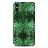 Mermer Desenli (12) Tema Koruyucu Silikon Yeşil Apple iPhone XS Max Kılıf