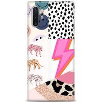 Samsung Galaxy Note 10 Plus Kılıf HD Baskılı Kılıf - Kaplan Benek Şimşek + Tam Ekran Koruyucu