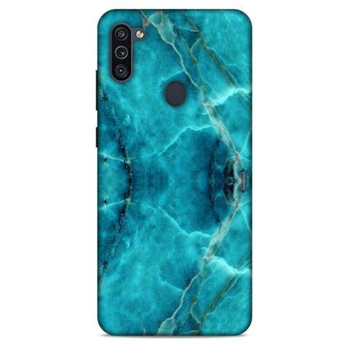 Mermer Desenli (13) Tema Silikon Kap Turkuaz Samsung Galaxy M11 Kılıf