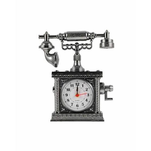 Klasik Telefon Görünümlü Masaüstü Saat Ve Alarm