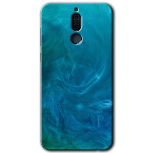 Huawei Mate 10 Lite Kılıf HD Desen Baskılı Arka Kapak - Mavi Aura + Kırılmaz Cam