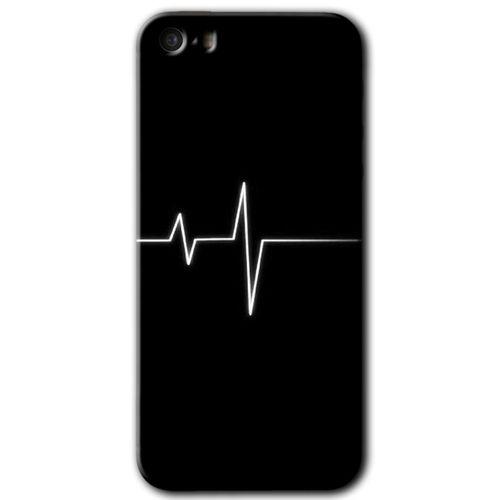 iPhone 5 Kılıf HD Desen Baskılı Arka Kapak + Mat Kobra Cam - Heart Rytm
