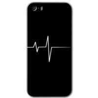 iPhone 5 Kılıf HD Desen Baskılı Arka Kapak + Mat Kobra Cam - Heart Rytm