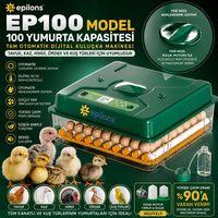 Ep100 Kuluçka Makinesi Yeni Nesil Suluk Üstten Havalandırma Sistemli Tavuk Kaz Hindi Ve Kuş Türleri İçin
