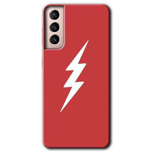 MRCİLETİSİM Samsung Galaxy S21 Plus Kılıf HD Desen Baskılı Arka Kapak + Temperli Cam - Flash Logo