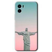 Vivo Y15s HD Baskılı Kılıf + 9D Tam Ekran Koruyucu - Rio