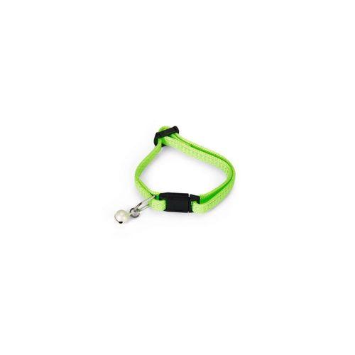 Beeztees Yavru Kedi Boyun Tasması, Zilli, Parlak Yeşil, 15-22cm