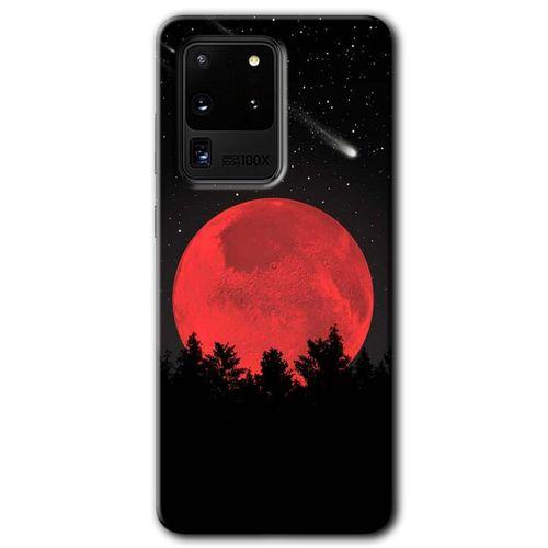 Galaxy S20 Ultra Kılıf HD Desen Baskılı Arka Kapak - Kanlı Ay