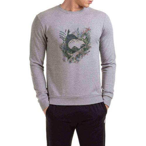 Komşum My Neighbor Totoro Baskılı Gri Erkek Sweatshirt