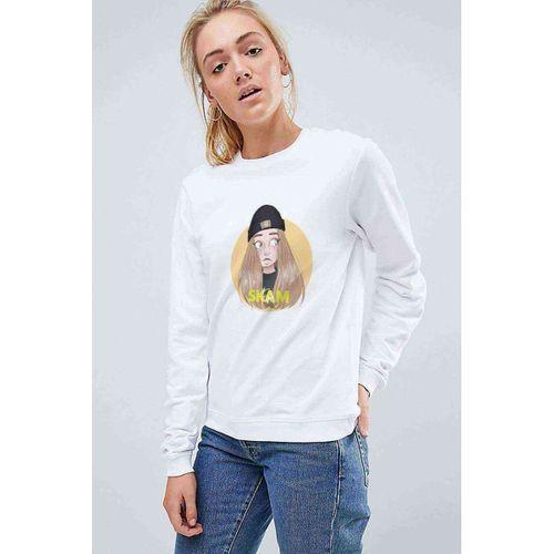 Skam Eva Baskılı Beyaz Kadın Sweatshirt