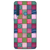Samsung Galaxy A9 2018 Kılıf Patchwork (35) Fit Design Kılıf Toz Pembe Lacivert