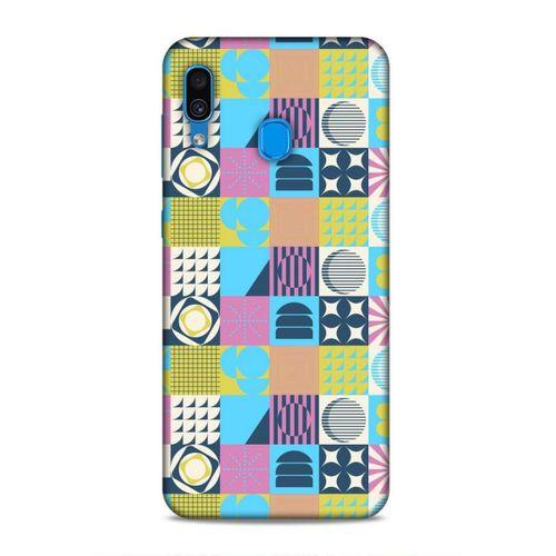 Samsung Galaxy A30 Uyumlu Kılıf Insomnia (43) Thin Fit Kılıf Mavi Sarı