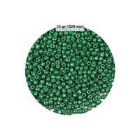 Koyu Yeşil Renk 4 mm Yaklaşık 220 adet/20 gram Cam Boncuk Oya Yazma Bileklik ve Kolye