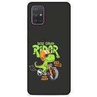 Animax Bisikletli Dinozor Samsung Galaxy A71 Kılıf Desenli Silikon