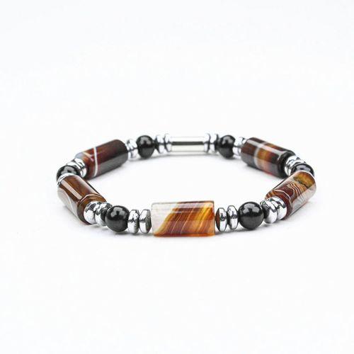 AKİK TAŞI KESME MİSİNA LASTİKLİ BİLEKLİK