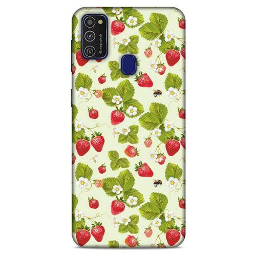 Frutix Çilek 03 Samsung Galaxy M21 Kılıf Desenli Silikon