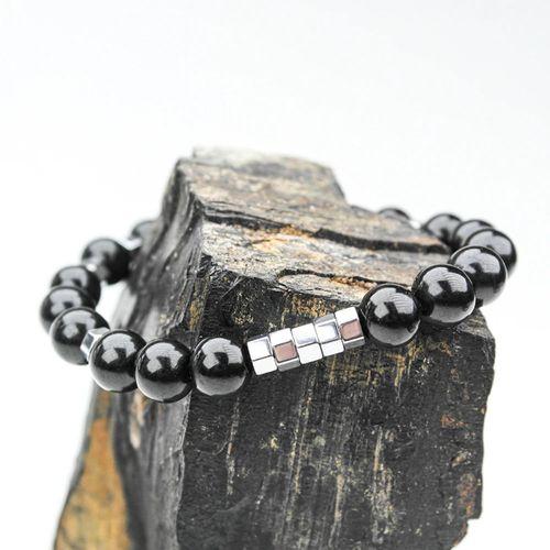 Oltu Taşı Hematit Lastikli Bileklik