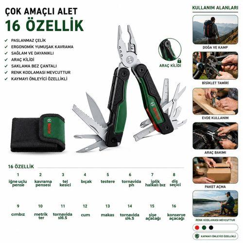 Çok Amaçlı Pense Seti 16 Parça Çantalı