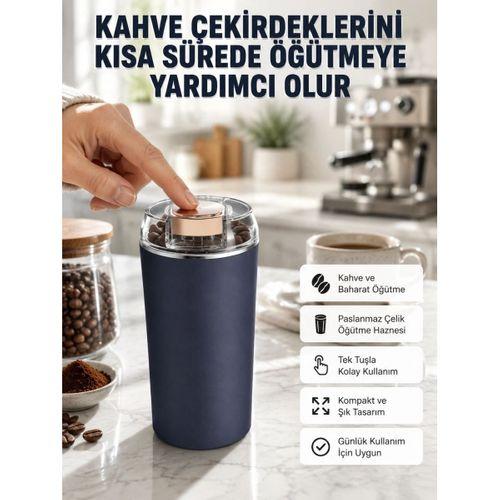 Kahve Ve Baharat Öğütücü Kolay Temizlenebilir Paslanmaz Çelik Taşınabilir