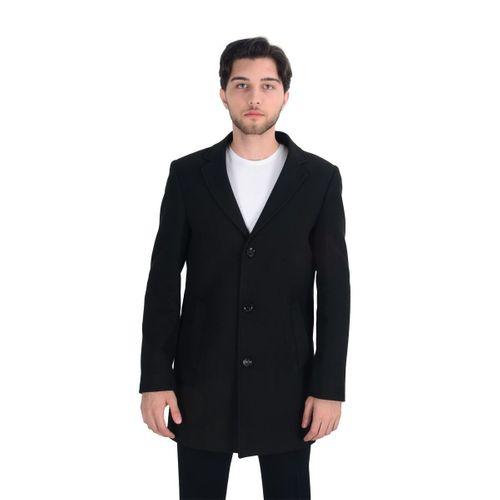Cengiz İnler Cengiz İnler Mono Yaka Düğmeli Erkek Kaşe Kaban