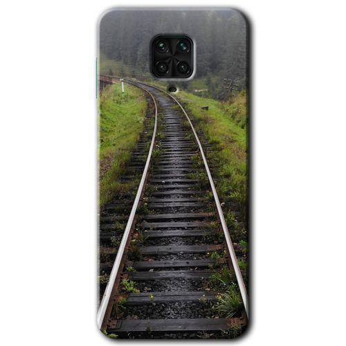 Xiaomi Redmi Note 9s Kılıf HD Desen Baskılı Arka Kapak + Temperli Cam - Tren Yolu