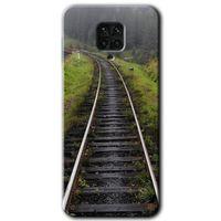 Xiaomi Redmi Note 9s Kılıf HD Desen Baskılı Arka Kapak + Temperli Cam - Tren Yolu
