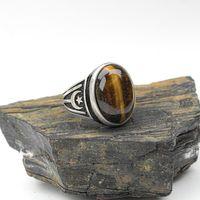 Ayyıldız Kayı Boyu  Desenli  Model  Kaplangözü Taşlı ErkekYüzük