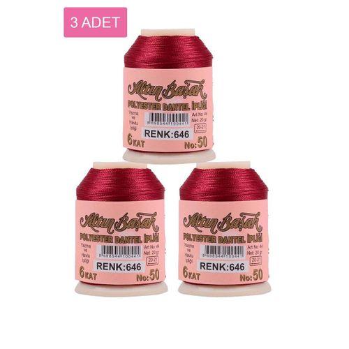 3 Adet Altınbaşak Oya ve Dantel İpi 20 gr - Royaleks - No: 646
