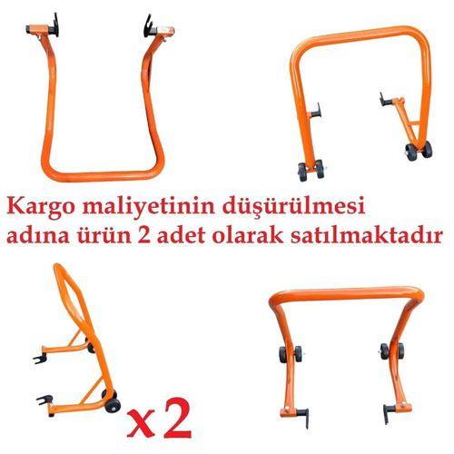 SEVGENT Motosiklet Kaldırma Sehpası A Kalite Turuncu (2 Adet) (32-2 Mm Boru Kalınlığı)