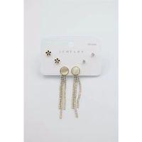 Çoklu Set Küpe - Altın