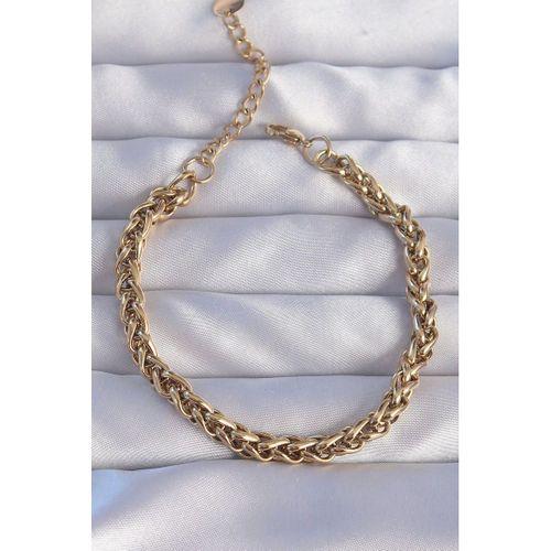 316L Çelik Gold Renk Burgu Zincir Bileklik