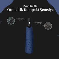 Mavi Kılıflı Otomatik Kompakt Şemsiye