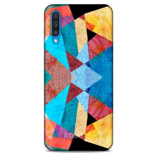 Samsung Galaxy A50 Kılıf Pastel Renkler (25) Antişok Kapak Mavi Sarı