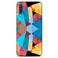 Samsung Galaxy A50 Kılıf Pastel Renkler (25) Antişok Kapak Mavi Sarı