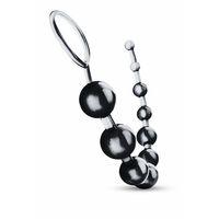 Anal Beads Pull Ring Tutma Halkalı Dereceli Toplar Silikon Siyah Anal Boncuk