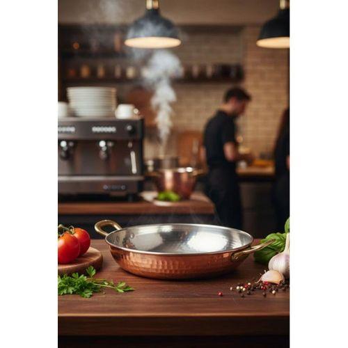 Turna Bakır Çelebi Tava 3 No 18 Cm Düz Kırmızı Turna7555-1