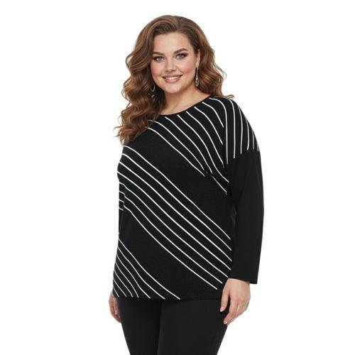 Kadın Siyah Sıfır Yaka Taşlı Bluz BGL-ST05157