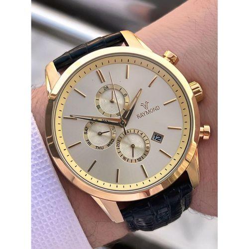Raymond Nişan Ve Damatlara Özel Deri Kordon 2 Yıl Garantili 5 Atm Erkek Kol Saati+Bileklik RMD.42