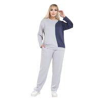 Melsay Butik Grimelanj Lacivert Renk Bloklu Modal Kadın Eşofman Takımı