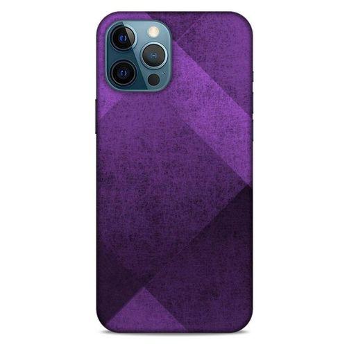 Apple iPhone 12 Pro Max Uyumlu Kılıf Mor Delisi (16) Kalın Kılıf Üçgen