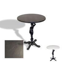 Dockers Çipa 1003 Döküm Ayak Yuvarlak Masa Çap 60cm - (Werzalit, Wermodin ve Allzalit Tabla) - Grey Marble