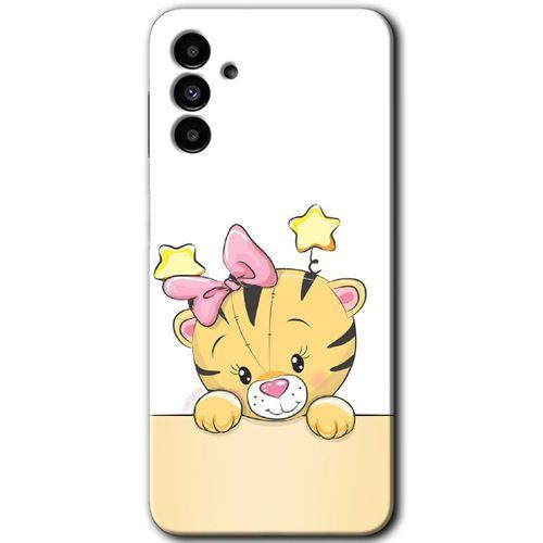 Galaxy A13 5G Kılıf HD Desen Baskılı Arka Kapak - Sevimli Kedi