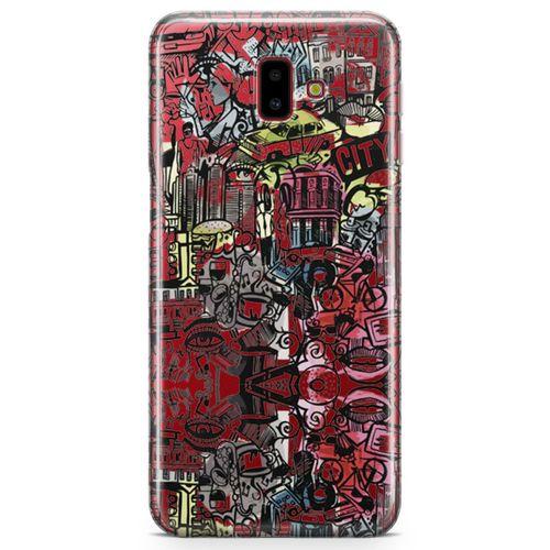 Samsung Galaxy J6 Plus Kılıf Çılgın Şehir Arka Kapak Koruma Desenli Full Koruyucu